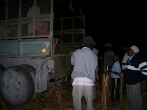 Unloading for Jesus film