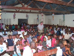 Watching Jesus film in Tapio