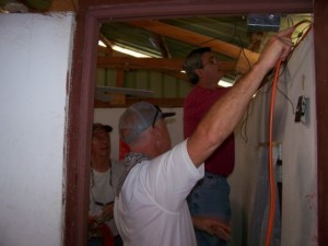 Bill, Bryan & Karl running wire