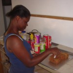 Ginette making banana bread Ginette making banana bread