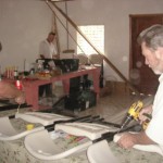 Bro. Chuck working on chairs