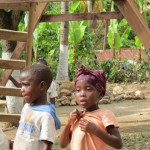 Children playing around well