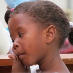 Little girl in church Little girl in church