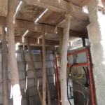 Support for concrete roof (well house) Support for concrete roof (well house)