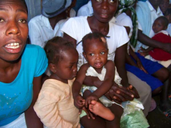 Children waiting on clinic