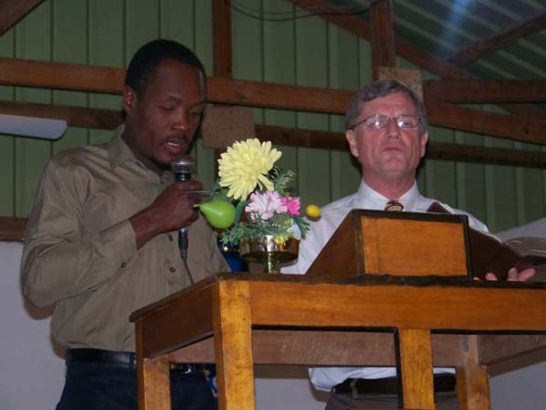 Pastor Bruce preaching