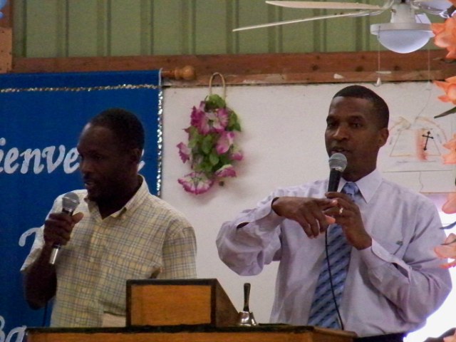 Simon & Pastor Lonnie preaching