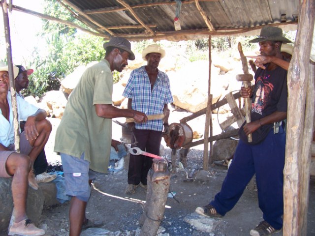Blacksmith fixing pick