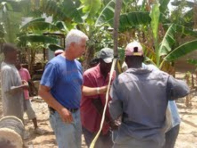 Chris (Global Outreach Ministry) with drilling team