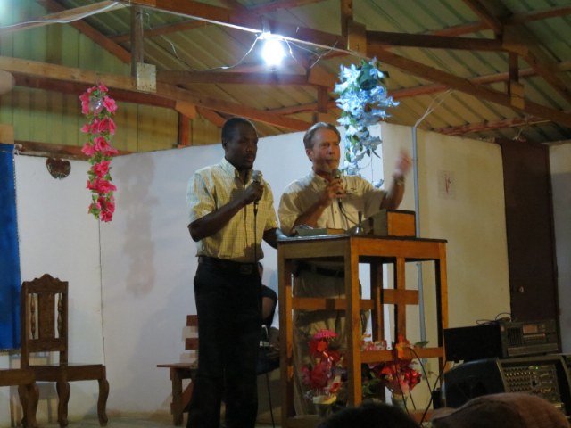 Simon and Bro. Chuck preaching