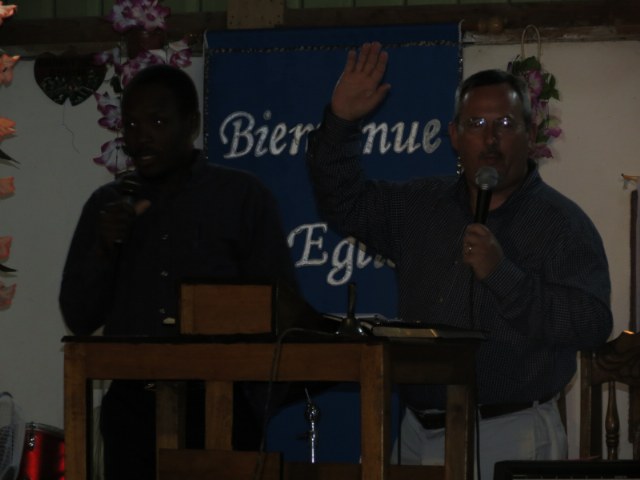 Pastor Mark preaching