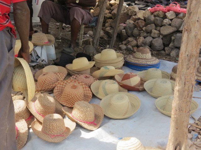 Hats at market