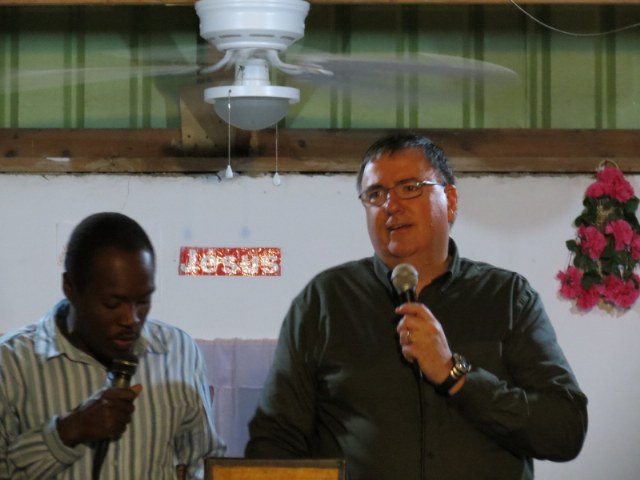 Pastor Sean & Simon preaching
