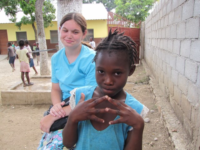 The Haitians love to pose for a photo.