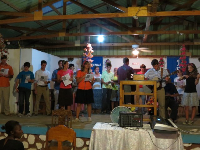 Group singing in Jerusalem Baptist Church