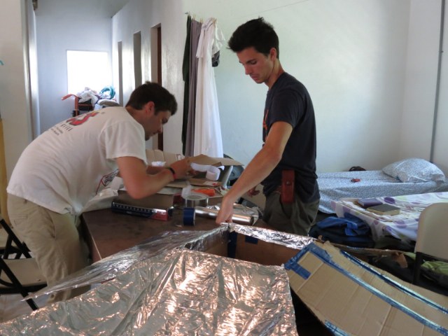 Ben & Will making solar oven