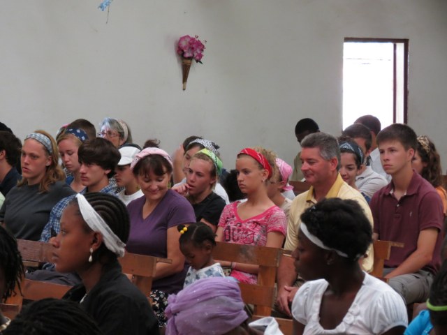 Group in church