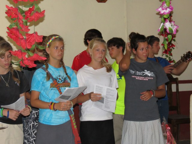 Group performing skit for Palto church